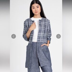 Eva Franco Carrie Car Coat – Plaid Linen, anthropology